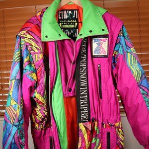 Vintage Ski Suit - Snowboard suit - Japanese brand - Jacket and Ski Bibs, Funski